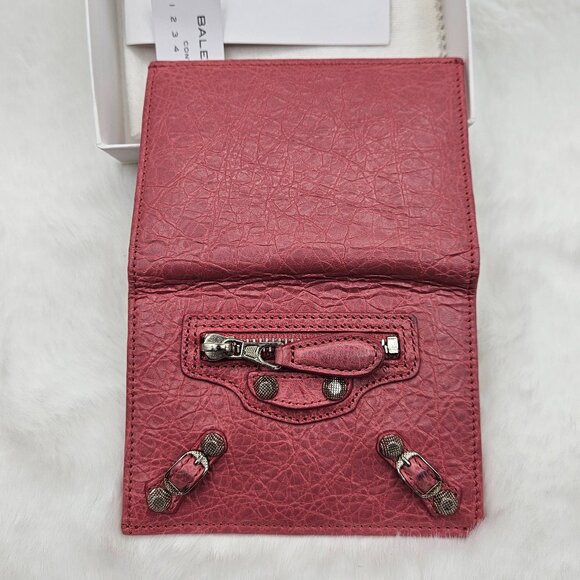 Balenciaga Light Pink Leather Card Holder - Picture 10 of 15